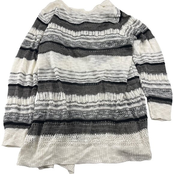 AB StudioStriped Open Front Cardigan Sweater XL‎ Soft lightweight - Picture 4 of 4